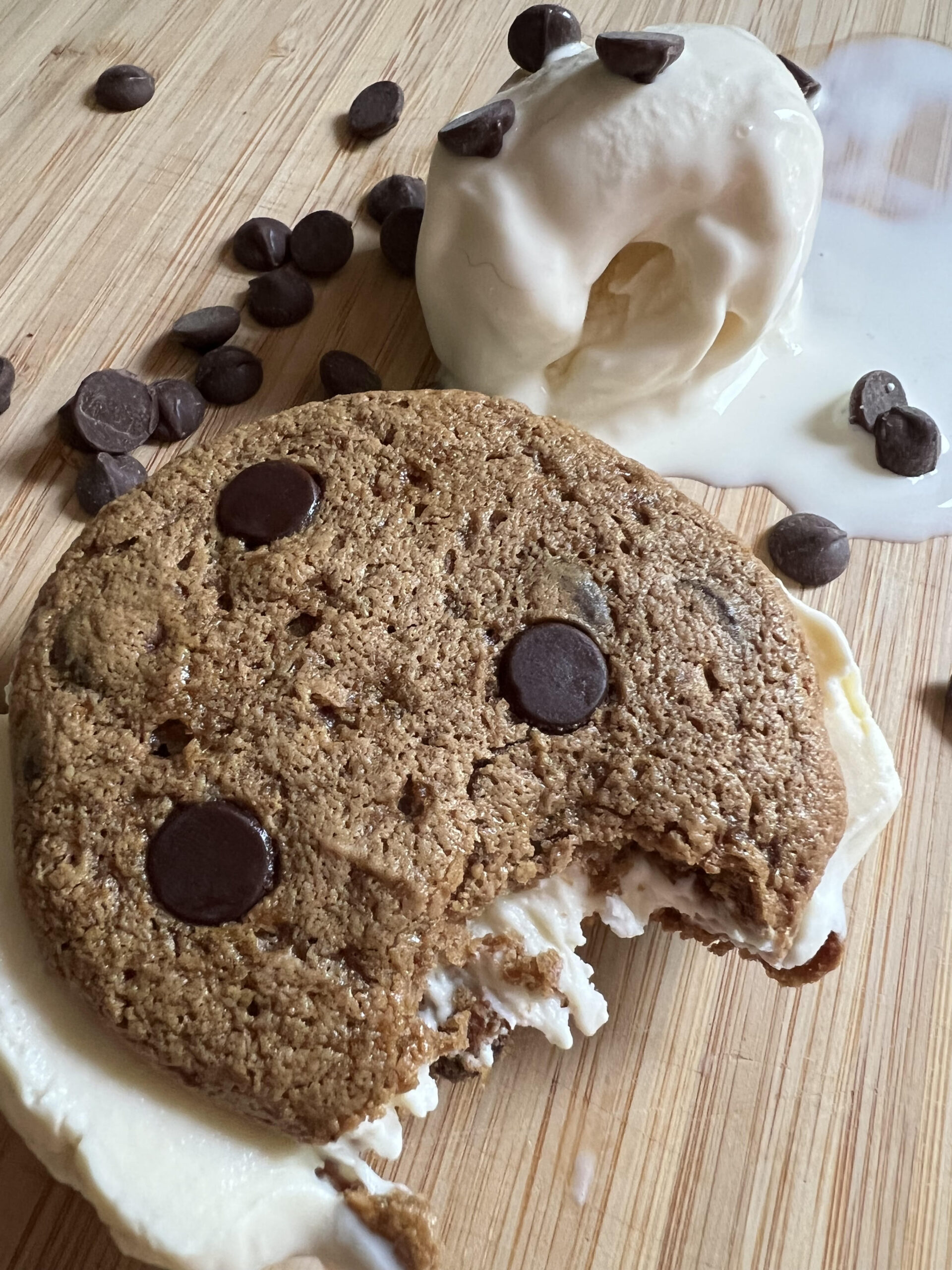 GF Chewy Chocolate Chip Ice Cream Sandwich’s